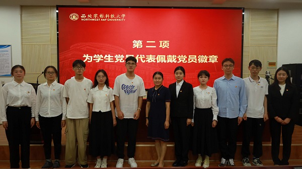 学院党委副书记刘桂玲为学生党员佩戴党徽.jpg